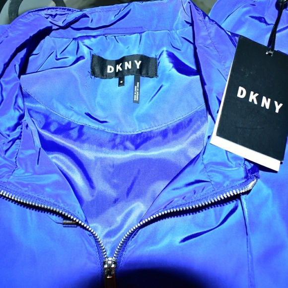 DKNY BLUE ZIP HOODIE JACKET NWT - Picture 8 of 8
